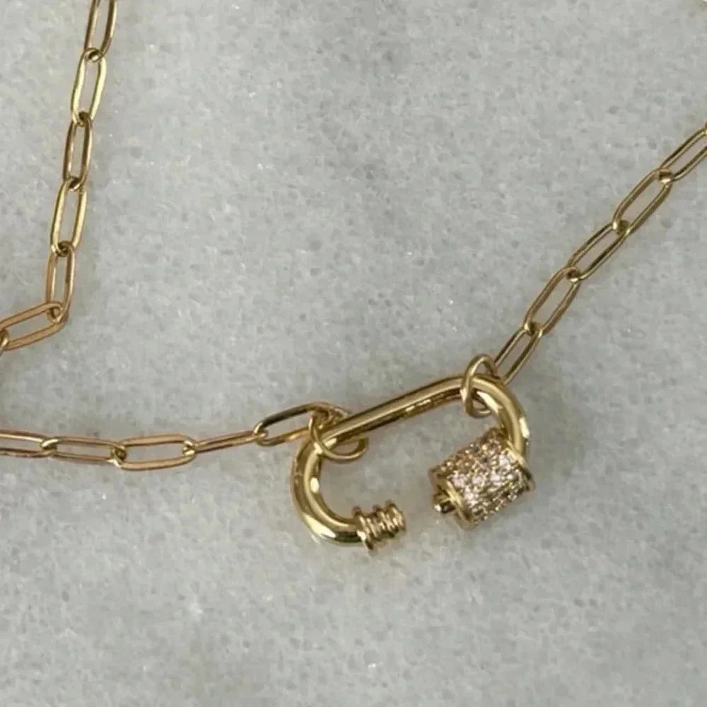 Gold Chain Crystal Horse Bit Chunky Necklace 

Brand New - Picture 3 of 5